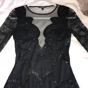 Short Embellished Black Dress